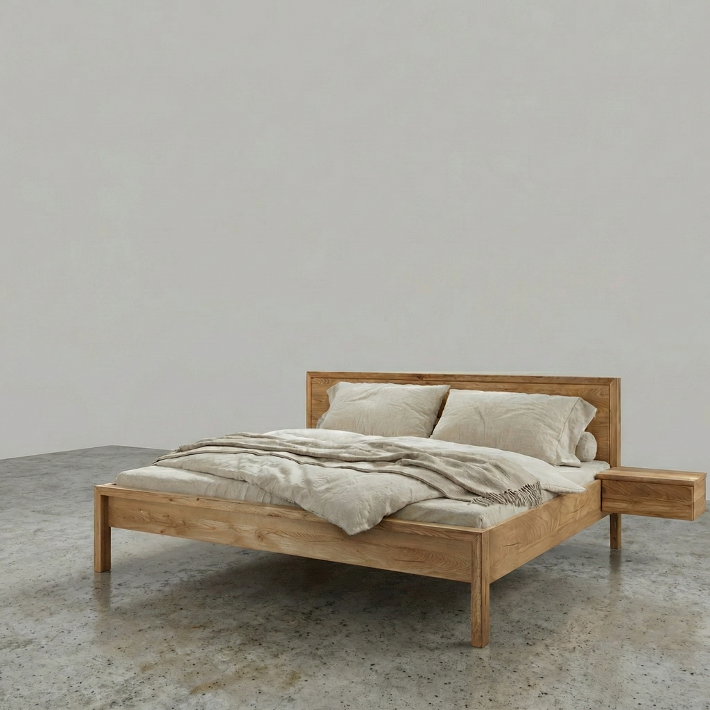Freja snedker sengeramme i massiv egetræ – Natur olie