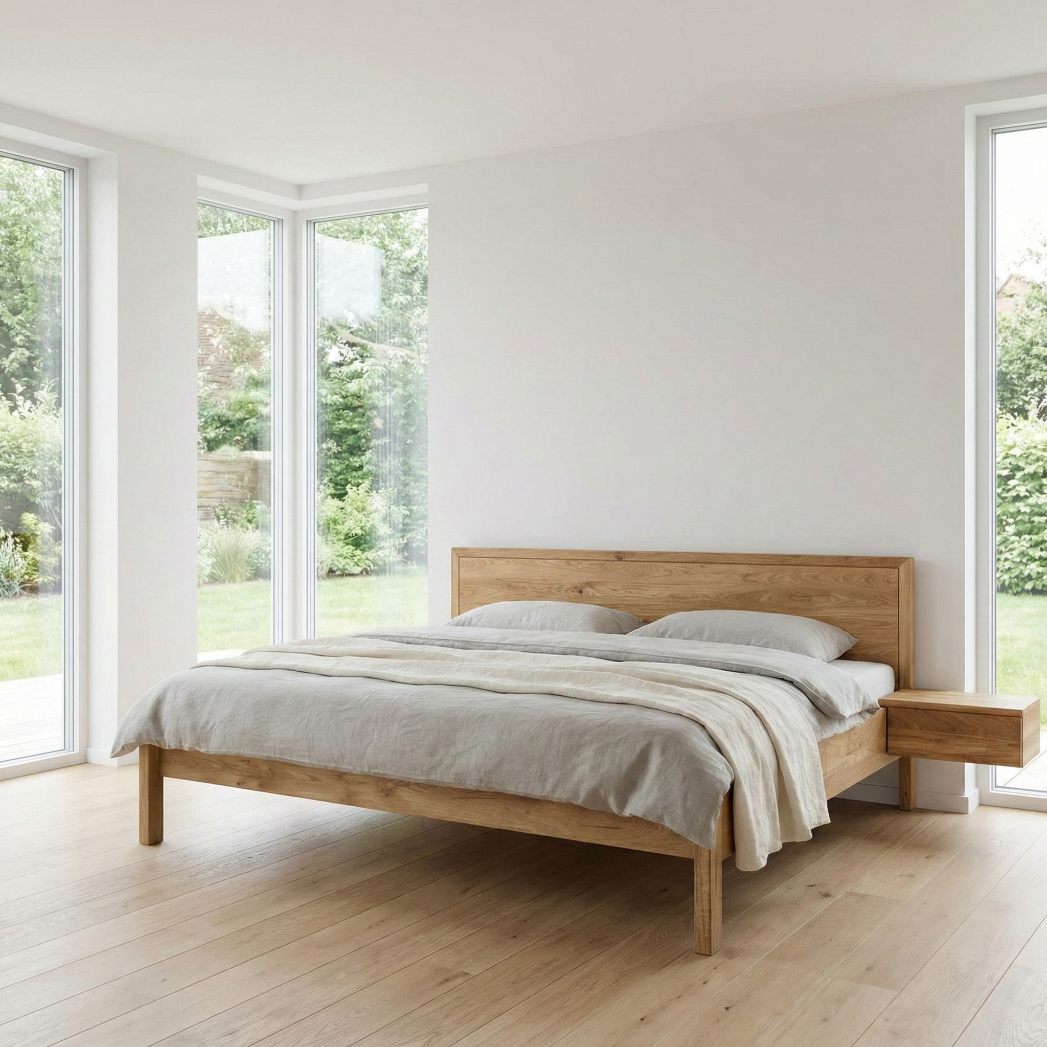 Freja snedker sengeramme i massiv egetræ – Natur olie