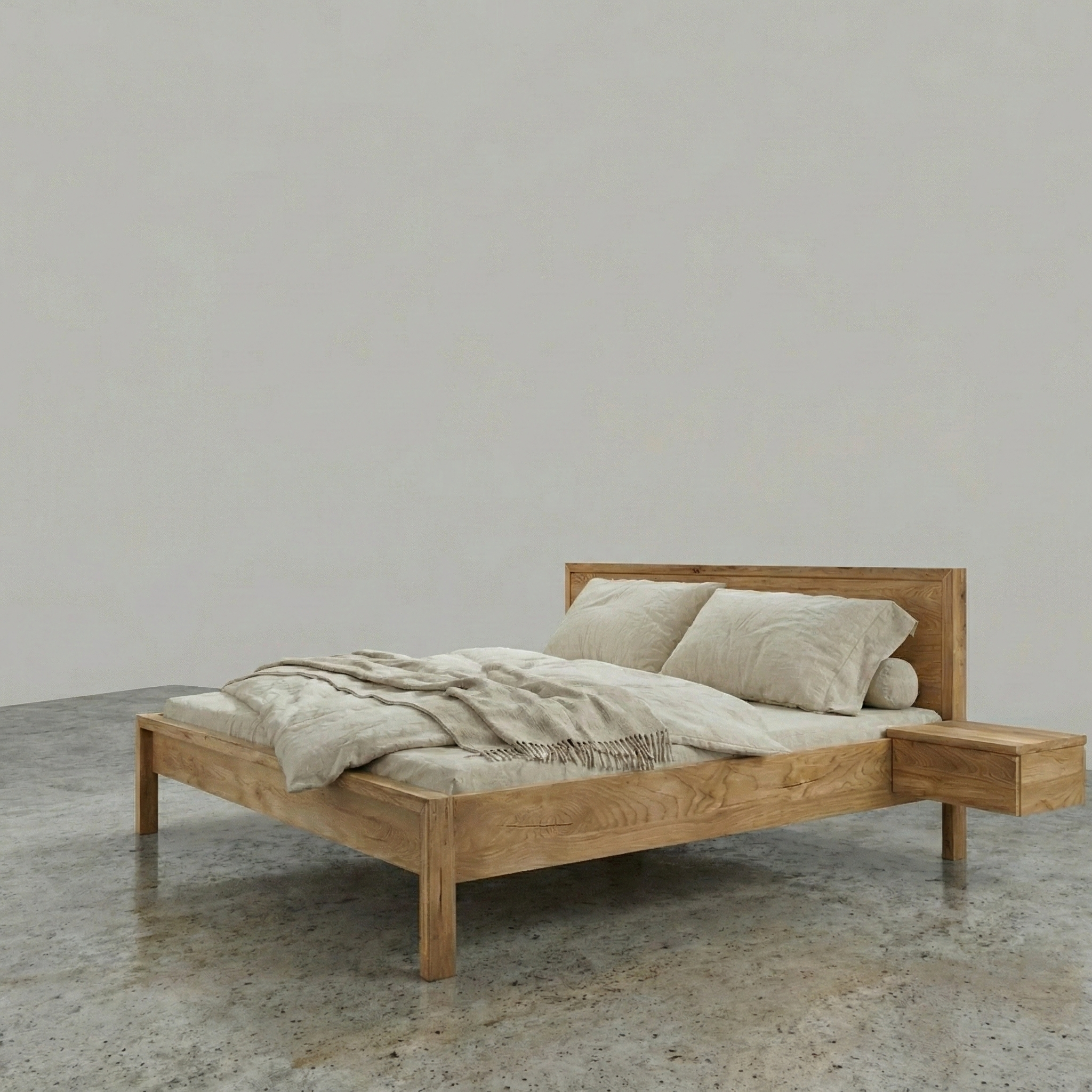 Freja snedker sengeramme i massiv egetræ – Natur olie