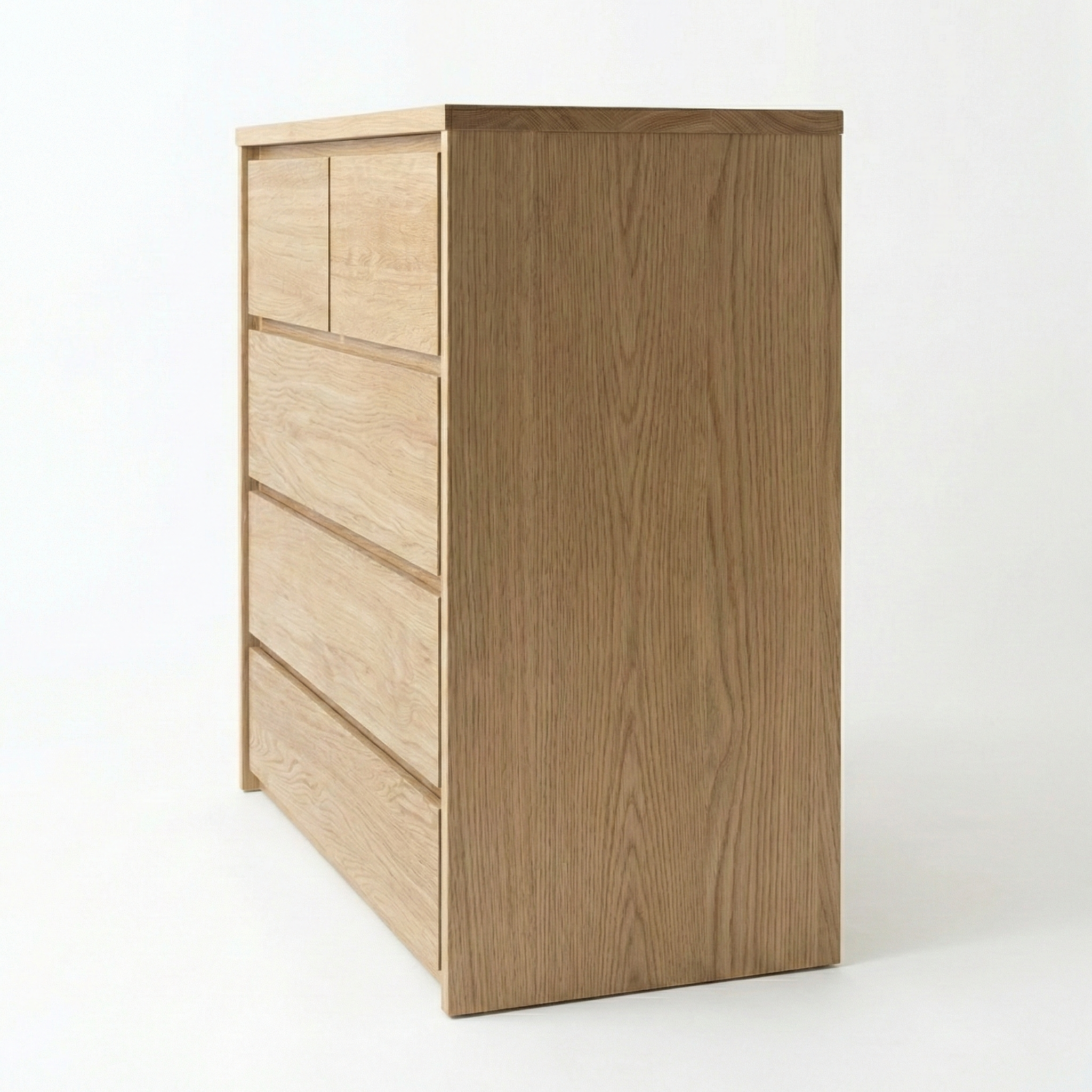 Heimdal kommode i massivt egetræ med 2 + 3 skuffer – Natur olie