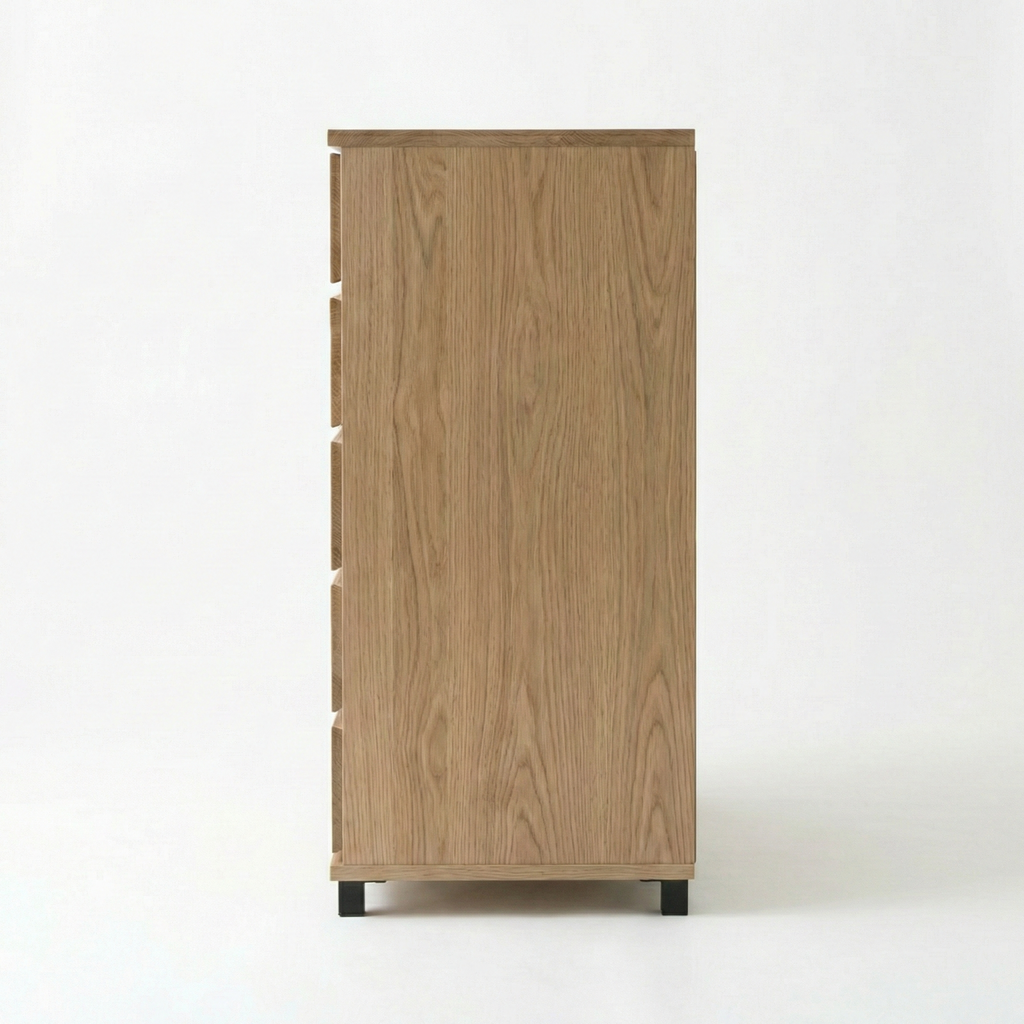 Heimdal kommode i massiv egetræ med 2 låger & 2 skuffer på ben - Natur olie